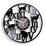 Horloge Murale "Funny Cat" – Vinyle Recyclé & Design Chat Rigolo - Vignette | La Belle Horloge