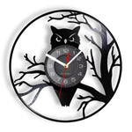 Horloge Vinyle Chouette — Déco Murale & Veilleuse LED - Vignette | La Belle Horloge