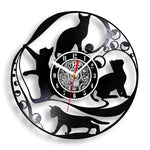 Horloge Murale "Funny Cat" – Vinyle Recyclé & Design Chat Rigolo - Vignette | La Belle Horloge