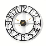 Horloge murale style industriel  – Fer Forgé Circulaire & Mouvement Silencieux - Vignette | La Belle Horloge