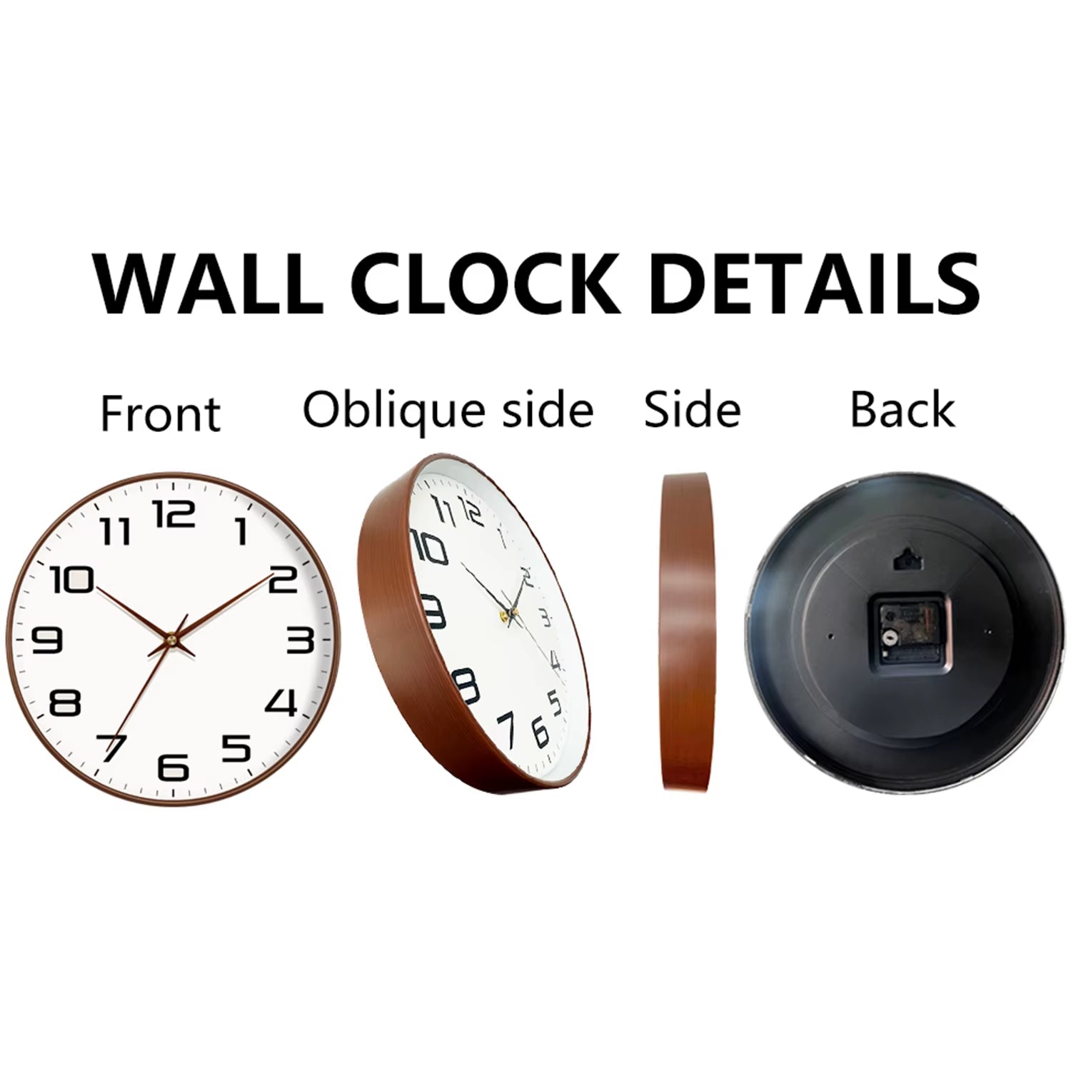 Classic round Wall Clock Large Clear Readability Numerals Home Office Living Room Decor Offering Elegant Vintage Clock
