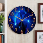 Horloge "Geometric Tempered Glass" – Design Bleu Profond & Verre Trempé 30cm - Vignette | La Belle Horloge