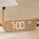 Horloge Murale LED Digitale – Design Bois Minimaliste avec Température et Date - Vignette | La Belle Horloge
