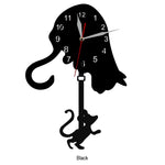 Horloge Murale Chat avec Balancier Pendulaire – Acrylique Deluxe & Affichage LED - Vignette | La Belle Horloge