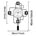Horloge Murale "Structure" – Design Géométrique Moderne avec Pendule Silencieux - Vignette | La Belle Horloge