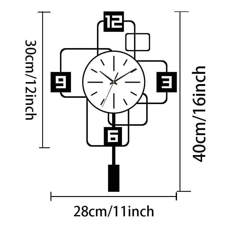 Modern Minimalist Family Large Wall Clock Silent Wall Clock without Ticking Living Room Bedroom Dining Room Decorative Wall Cloc