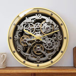 Horloge Murale Squelette Silencieuse – Mécanisme Apparent Doré Style Vintage - Vignette | La Belle Horloge