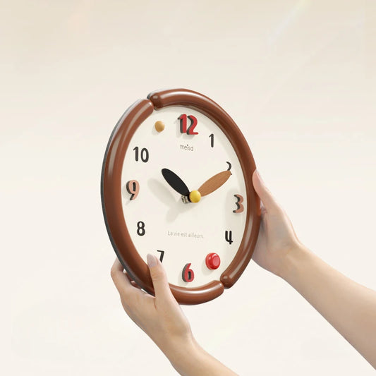 Horloge Murale "Marshmallow" – Style Cream Vintage & Design Galbé