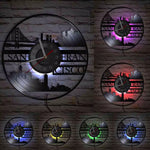 Horloge Murale Vinyle "Chevaux Sauvages" – Design Équin 3D & Éclairage LED - Vignette | La Belle Horloge