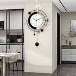 Horloge Murale Design Pendule Silencieuse – Grande Taille Métal Noir - Vignette | La Belle Horloge