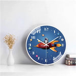 Horloge Murale Enfant Espace Astronaute – Chambre Garçon Silencieuse Design Cosmos - Vignette | La Belle Horloge