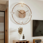 Horloge Murale Ronde Bois – Design Scandinave Silencieux, Chiffres Muraux - Vignette | La Belle Horloge