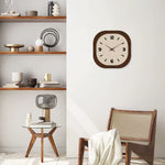 Horloge Murale Carrée "Lumière" – Porcelaine de Cristal & Bois Style Rétro French - Vignette | La Belle Horloge