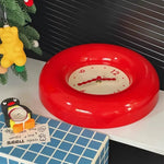 Horloge Murale Bulle Rouge Design Rétro – Déco Chambre Originale Silencieuse - Vignette | La Belle Horloge