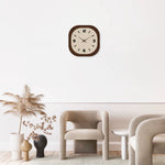 Horloge Murale Carrée "Lumière" – Porcelaine de Cristal & Bois Style Rétro French - Vignette | La Belle Horloge