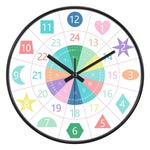 Horloge Pédagogique "24 Styles" – Apprendre l'Heure en Couleurs & Silence 20cm - Vignette | La Belle Horloge