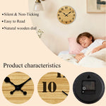 Horloge Murale Vintage "Timber" – Bois Naturel & Grands Chiffres Noirs - Vignette | La Belle Horloge