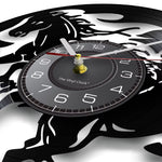 Horloge Murale Vinyle "Chevaux Sauvages" – Design Équin 3D & Éclairage LED - Vignette | La Belle Horloge