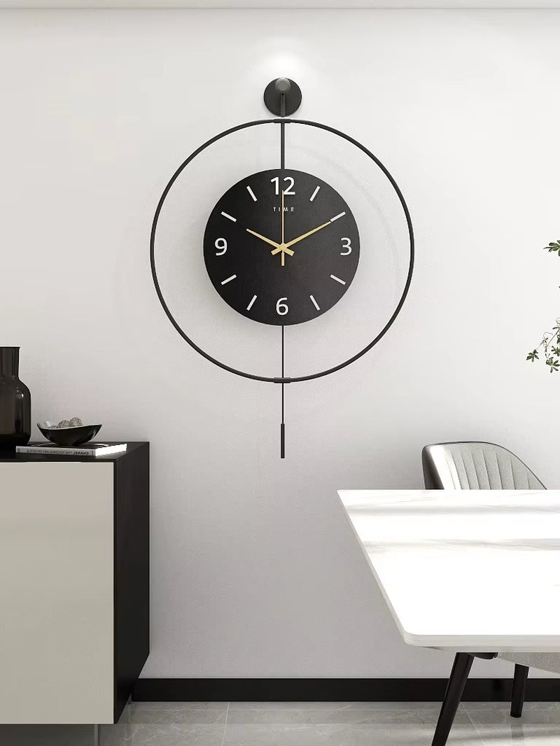 New Style with Lights, Fashionable, Atmospheric, Creative, High-End, Artistic, Restaurant, Home Wall Clock