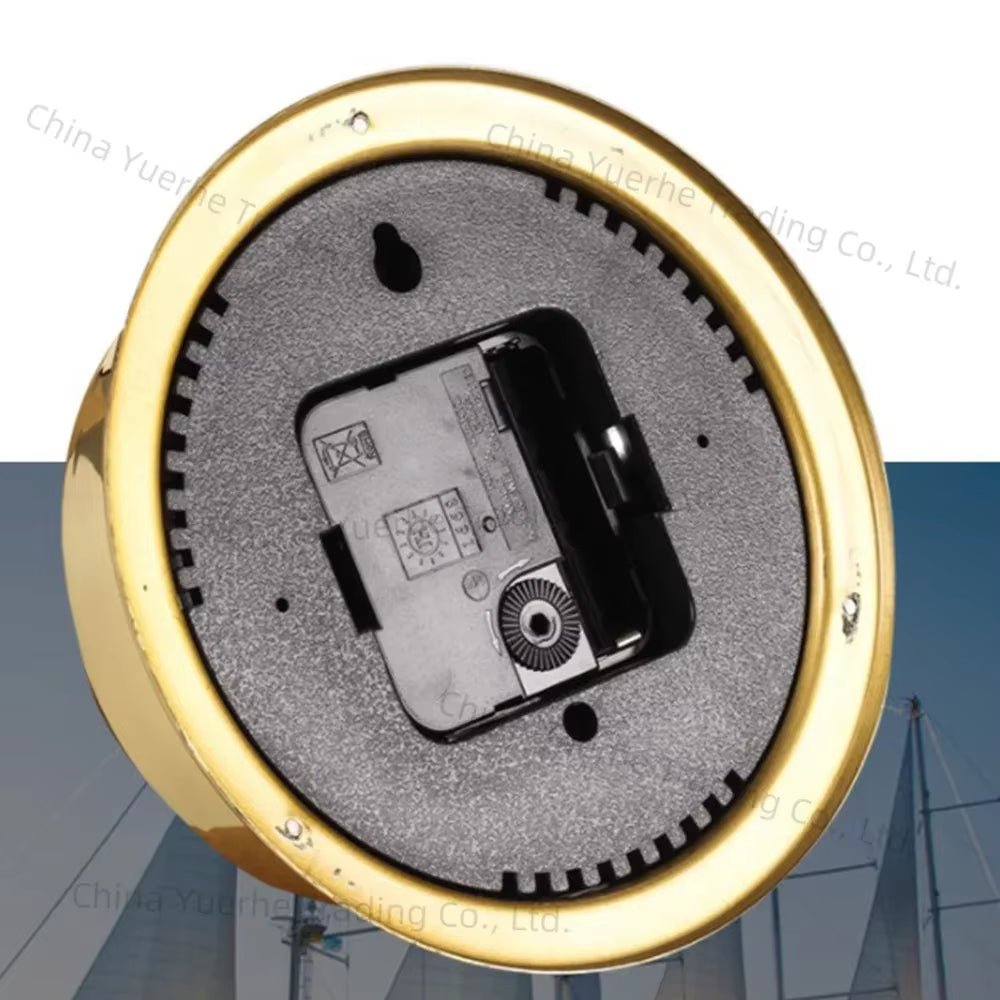 Rtcx-Clock, Wall Mounted Tester Copper Shell Marine for Weather Station, Wall Hanging Boat Using Clock, 98Mm 115Mm 145Mm