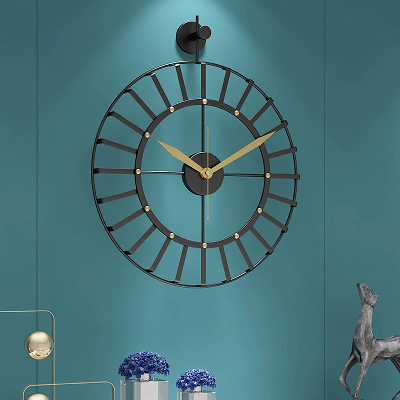 Horloge Murale Silencieuse Créative De 50Cm, Balayage Précis Des Secondes, Horloges D'Art Murales Silencieuses, Salon, Chambre À Coucher, Bureau, Bibliothèque, Décorations Murales
