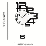 Horloge Murale Design Originale – Chiffres Géants Déconstruits Noir et Blanc - Vignette | La Belle Horloge