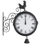 Horloge de Jardin Double Face Coq Vintage avec Potence - Vignette | La Belle Horloge