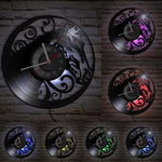 Horloge Murale Vinyle "Chevaux Sauvages" – Design Équin 3D & Éclairage LED - Vignette | La Belle Horloge