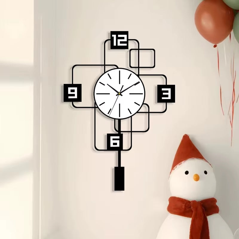 Modern Minimalist Family Large Wall Clock Silent Wall Clock without Ticking Living Room Bedroom Dining Room Decorative Wall Cloc