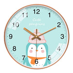 Cartoon Wall Clock Cute Animal Design Silent Quartz Movement Children'S Study Rooms Bedroom Interior Decoration 8 10 12 Inch - Vignette | La Belle Horloge