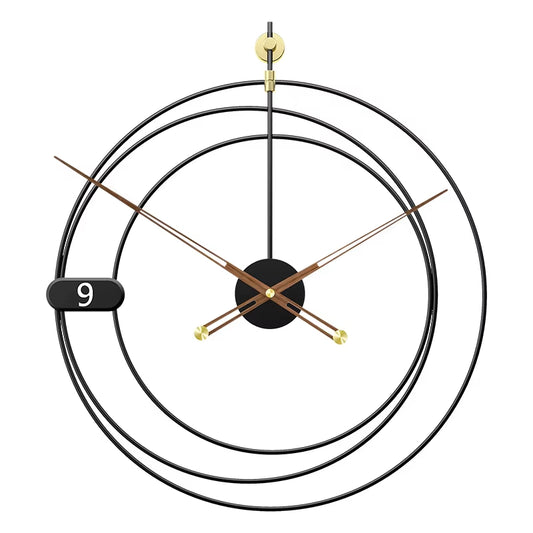 Creative Iron Wall Clock Living Room Wall Clock Silent Metal Simple Quartz Watch