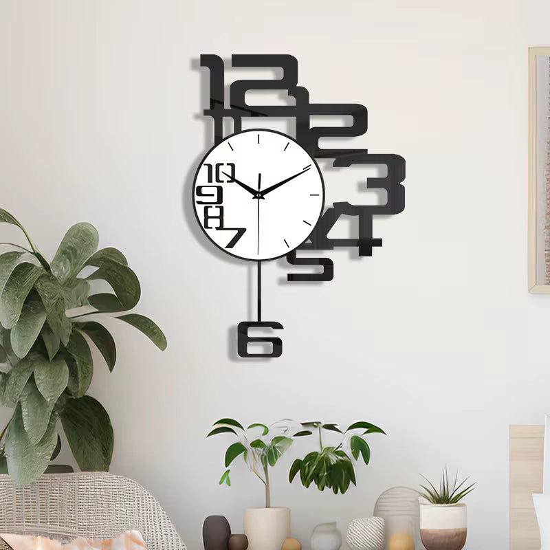 Art Decoration Swing Clock Large Living Room Luxury Home Decoration Creative Clock Silent Wall Clock Bedroom Restaurant Clock