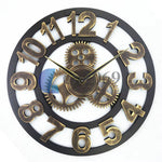 Horloge Murale "Industrial Gear" – Design Artisanal Vintage & Style LOFT - Vignette | La Belle Horloge