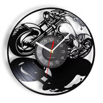 Horloge Murale "American Chopper" – Vinyle Recyclé & Design Moto Custom - Vignette | La Belle Horloge