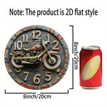 Horloge Murale "Motorcycle Vintage" – Charme Rustique en Bois & Quartz Silencieux - Vignette | La Belle Horloge