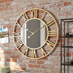 Horloge Murale "Minimalist Mirror Clock" – Miroir Central & Design Fer Forgé XL - Vignette | La Belle Horloge