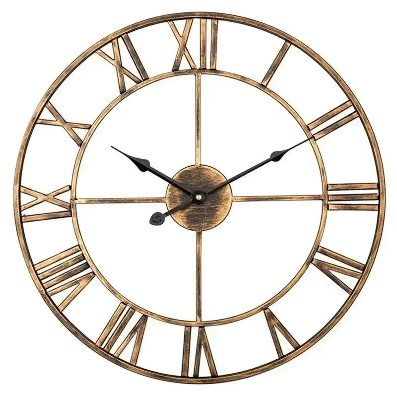 Large Luxury Wall Clock Modern Vintage Decor Metal Pendulum Brief Swingable Clock Stylish Home Decor for Living Room Clock Wall