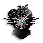 Horloge Murale "American Chopper" – Vinyle Recyclé & Design Moto Custom - Vignette | La Belle Horloge