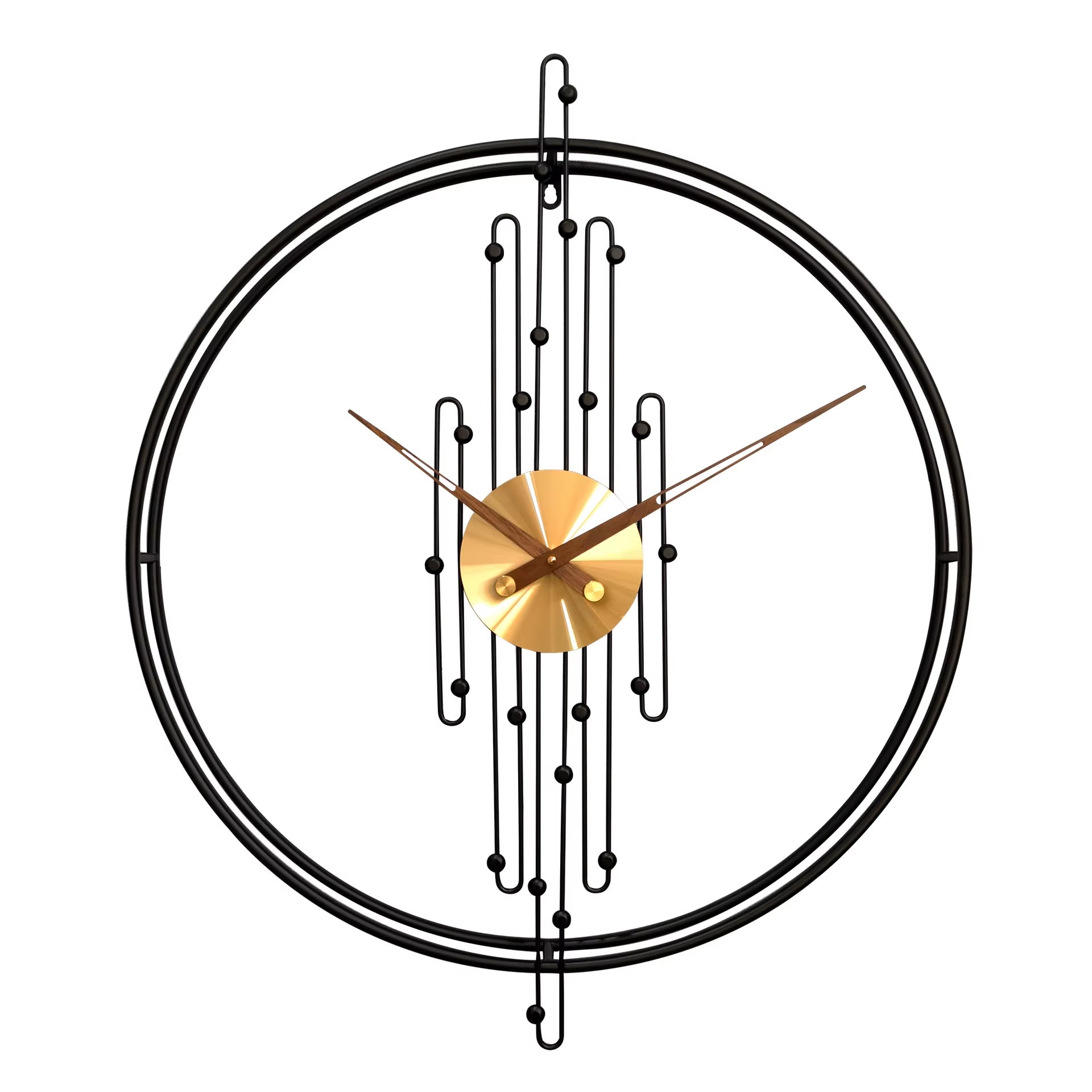 Living Room Fashionable Background Wall Decoration Clock Creative Simplicity Art Wrought Iron Silent Wall Clock