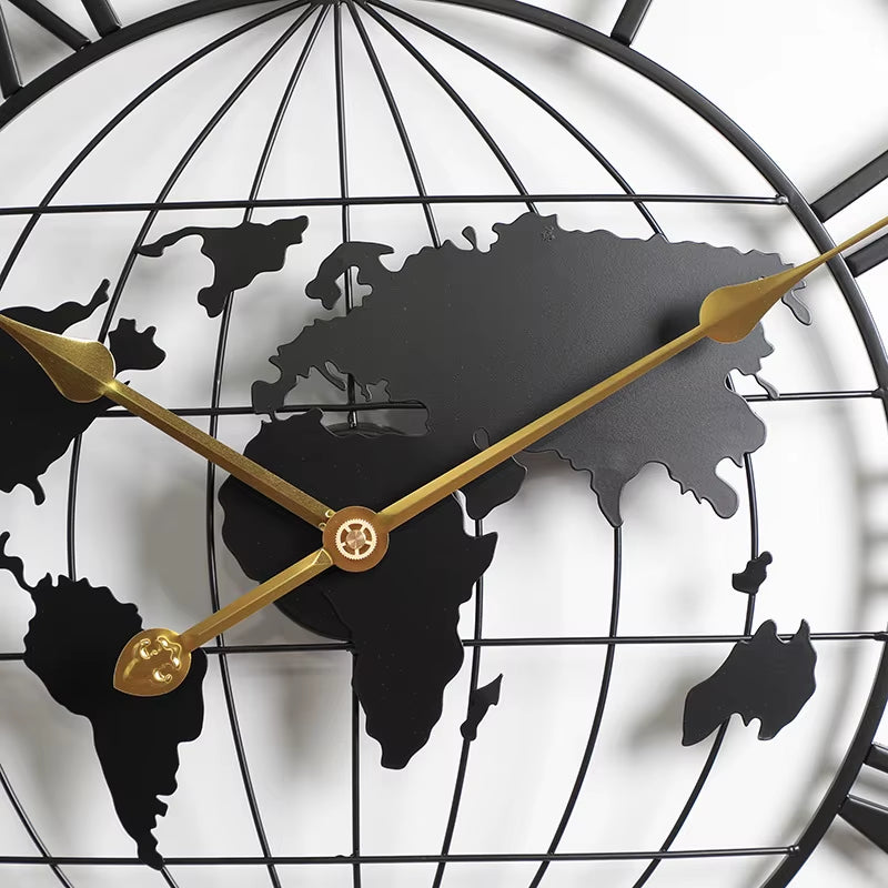 Iron Vintage Industrial Decorative Clock