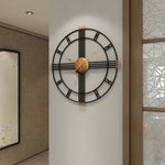 Grande horloge industrielle – Fer Forgé 80cm & Mouvement Silencieux - Vignette | La Belle Horloge