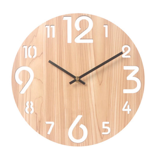 Battery Operated Silent Wood Wall Clocks Easy and Clear to Read Time Wall Clocks for Home Decoration Necessity