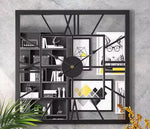 Horloge Murale Géométrique "Square Minimalist" – Fer Forgé & Design Industriel - Vignette | La Belle Horloge