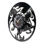 Horloge Murale Vinyle "Chevaux Sauvages" – Design Équin 3D & Éclairage LED - Vignette | La Belle Horloge