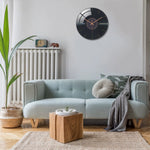 Horloge Murale Vinyle en Verre Trempé — Silencieuse, Style Rétro Musique - Vignette | La Belle Horloge