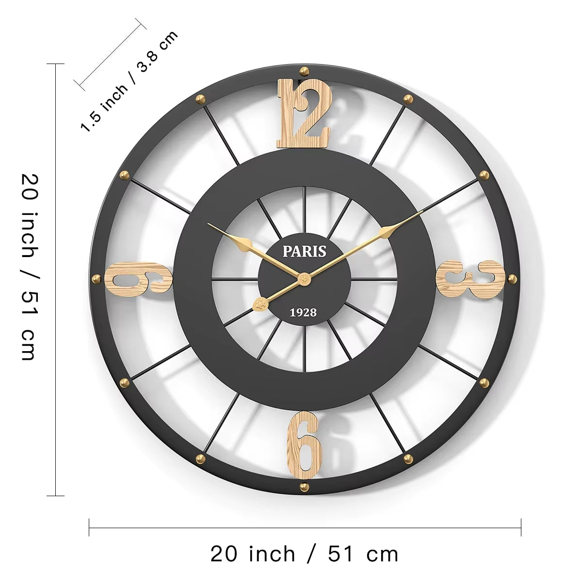 Large Wall Clock Living Room Decoration Mute Wall Clocks Modern Design Wall Decor Digital Watch Dining Room Decor Reloj De Pared