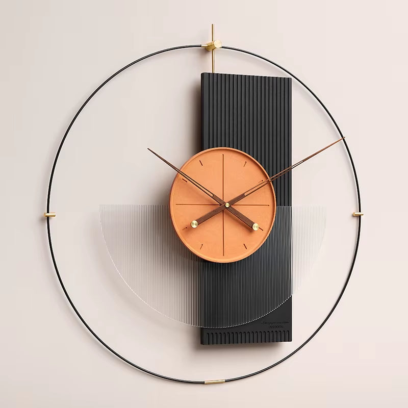 Aesthetic Design Wall Clocks Nordic Korean Simple Restaurant Modern Clock Wall round Korean Vintage Reloj De Pared Home Decor