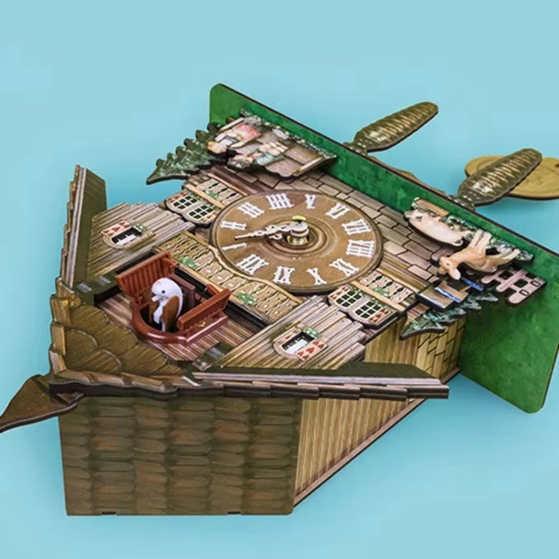 Creative Retro Cuckoo Wall Clock Cuckoo Wood Pendulum Bird Time Decorative Clock Home Swinging Hanging Living Alarm Room Decora