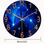 Horloge "Geometric Tempered Glass" – Design Bleu Profond & Verre Trempé 30cm - Vignette | La Belle Horloge