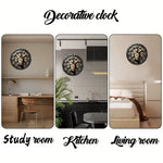 Horloge Murale "Vintage Whiskey" – Design Industriel en Bois & Quartz Silencieux - Vignette | La Belle Horloge